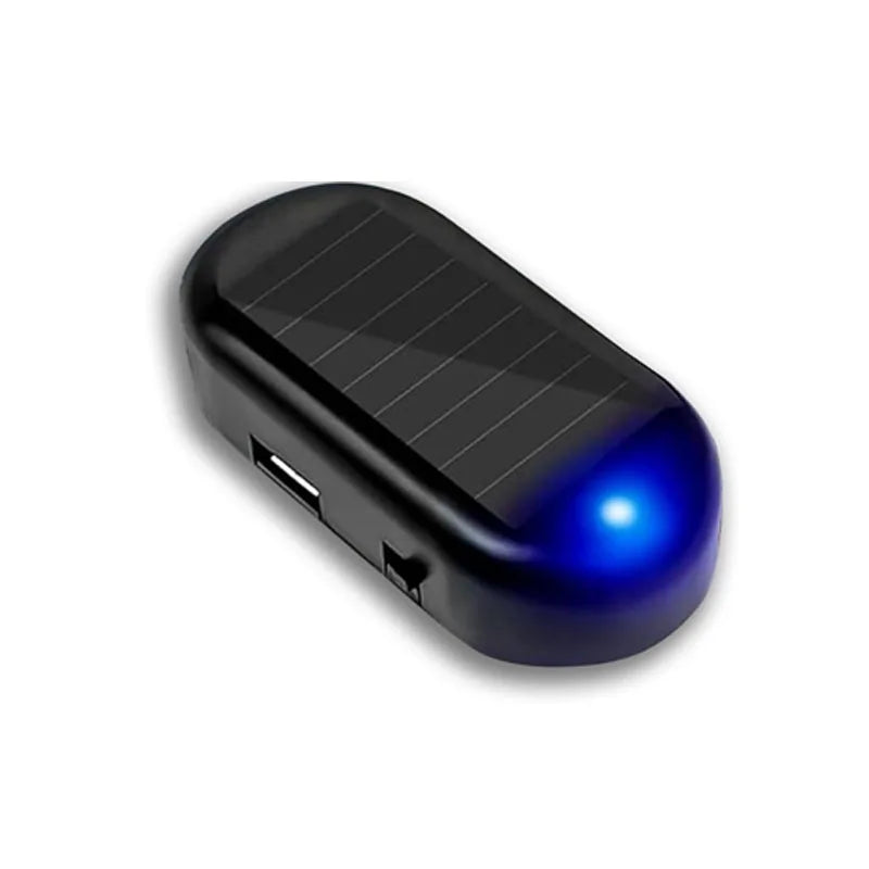 1/2Pcs Car Fake Security Light Solar Powered Simulated Dummy Alarm Wireless Warning Lamp LED Flashing Anti Theft Caution Lamp