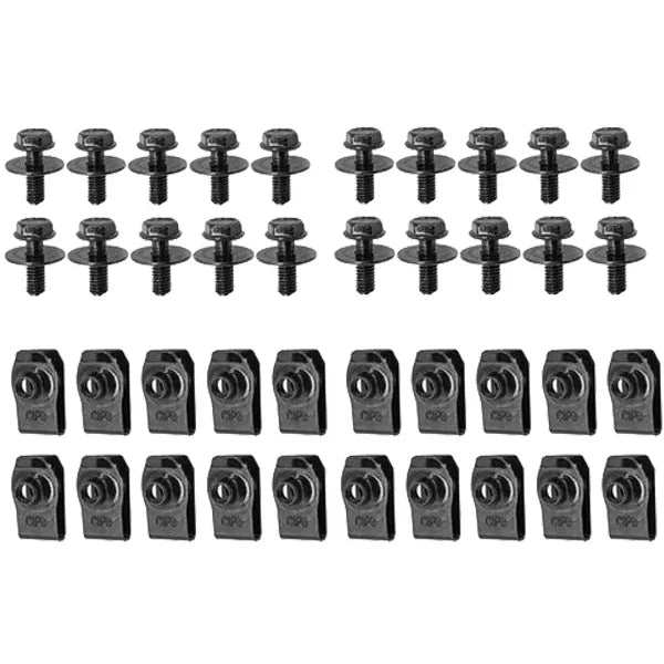 Car Body Bolts U Type Nut Clips M6 Automobile Bumper Fender Rivet Engine Cover Undertray Splash Shield Guard Liner Screws Clips