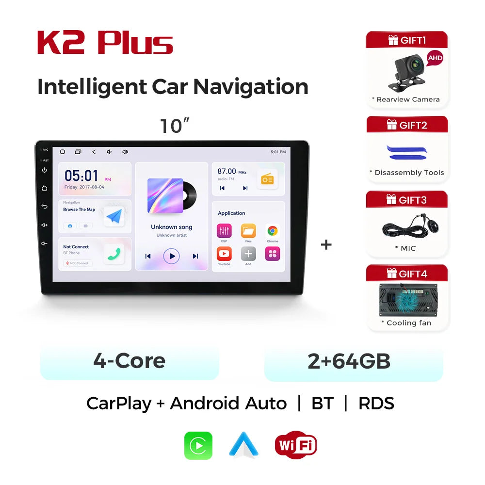 MEKEDE 9/10inch Universal Android 2 Din Car Radio for Volkswagen Skoda Toyota Nissia Carplay Auto Multimedia Player BT Head Unit