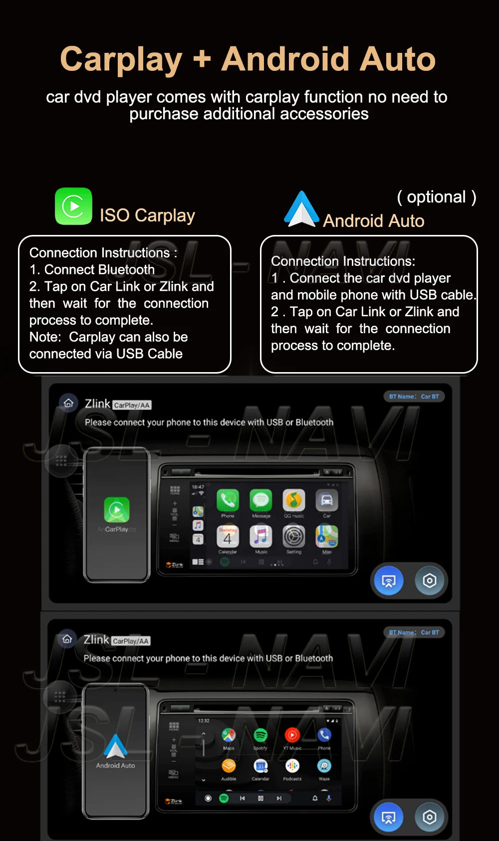 For Honda Fit Jazz 2014 2015 2016 2017 Autoradio GPS Stereo 2din Head Unit Carplay Auto Multimedia Player Car Radio