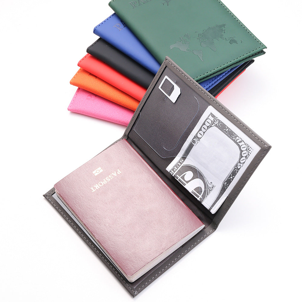Women Men RFID Vintage Business Passport Covers Holder Multi-Function ID Bank Card PU Leather Wallet Case Travel Accessories