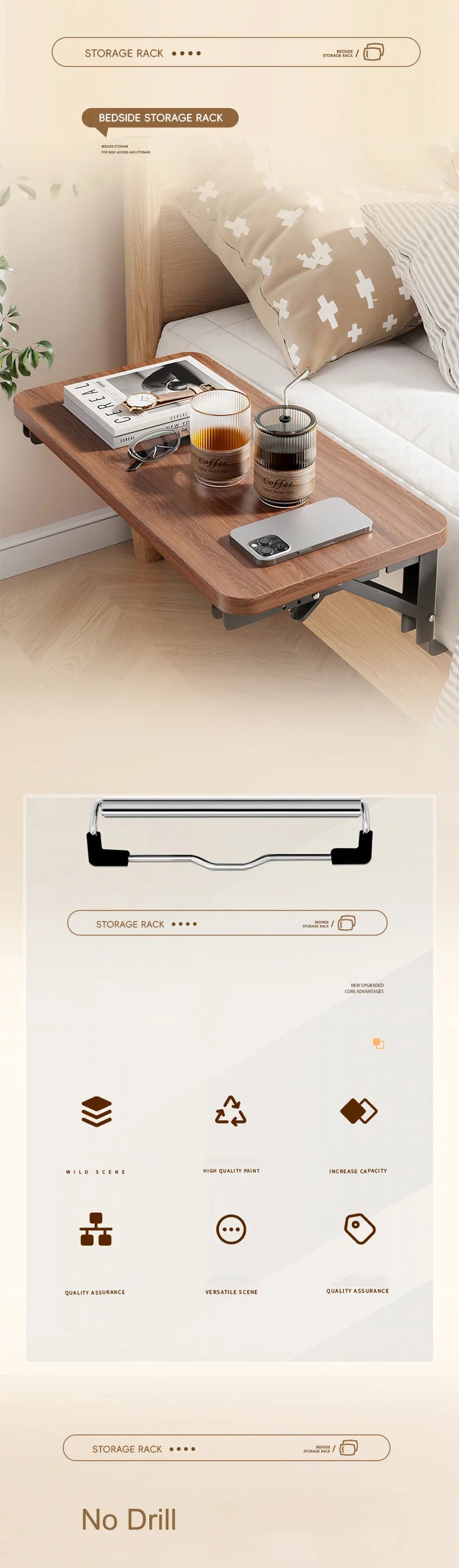 Bedside Cabinet Foldable Storage Wonder Bedside Shelf Small Household Side Cabinet Bedroom Bedside Cabinet Bed Side Table