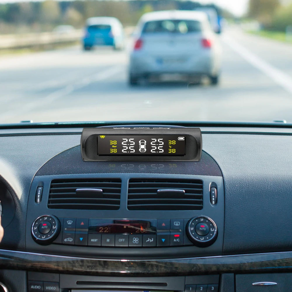 Car Tire Pressure Monitoring System Car Tyre Pressure Monitor Tyre Pressure Alarm 4 External Sensors