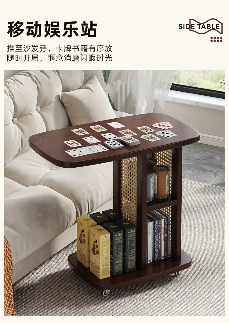Office Desks Wooden Side Table Floor Side Tall Sofa Coffee Table Study Retro Table Basse Salon Furniture For Living Room