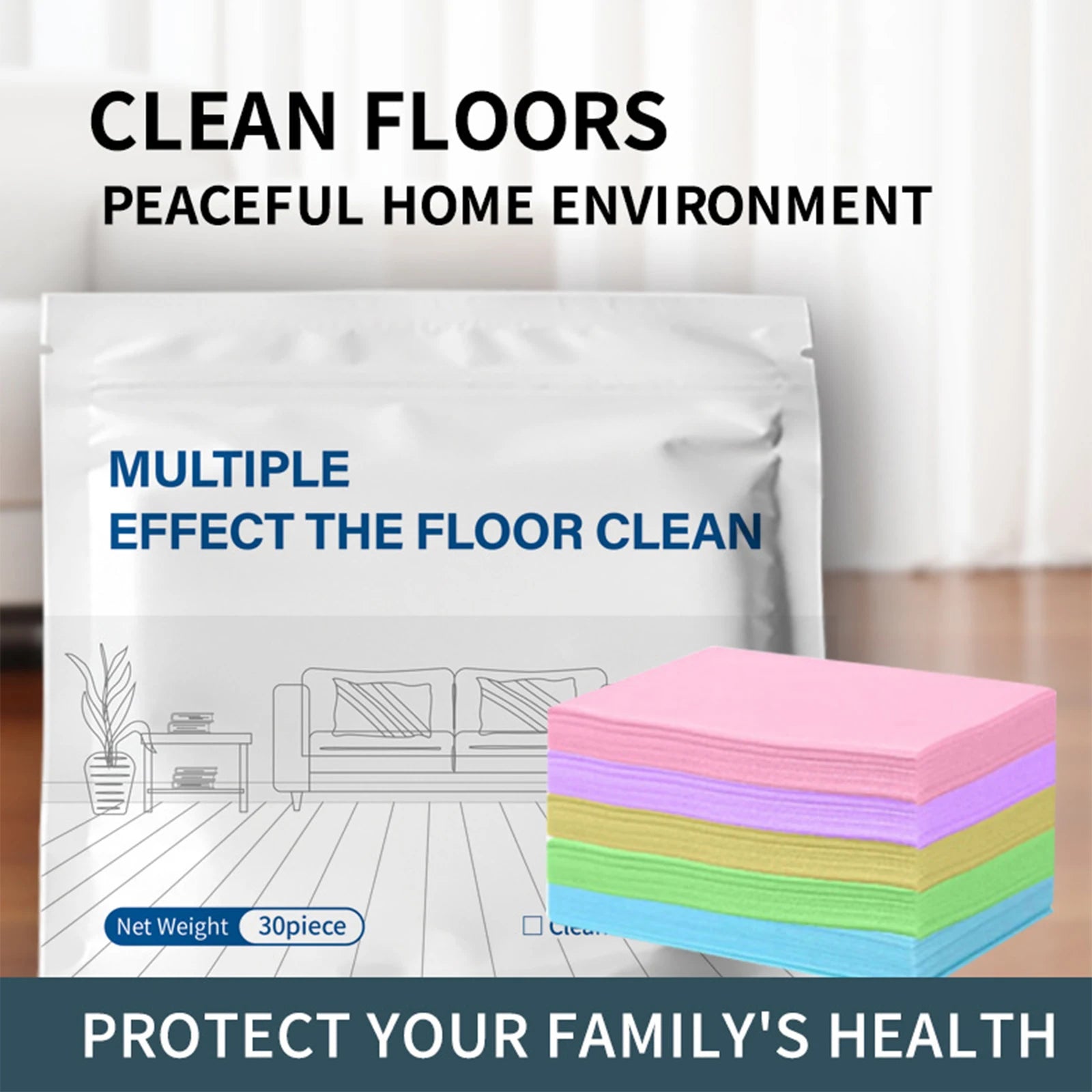 Floor Cleaner Cleaning Sheets Stain Removal Brightening and Fragrance-retaining Floor Cleaning Supplies