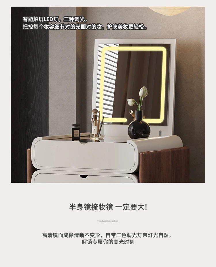Dressing Table Bedroom Minimalist Design New Mini Bedside Table Storage Elegant Stylish Coiffeuse Maquillage Meuble Furniture