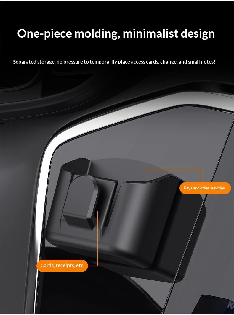 Car Key Storage Box Storage Box for Vehicle Supplies Dashboard Central Control Console Highspeed Toll Card Storage Box Card Slot