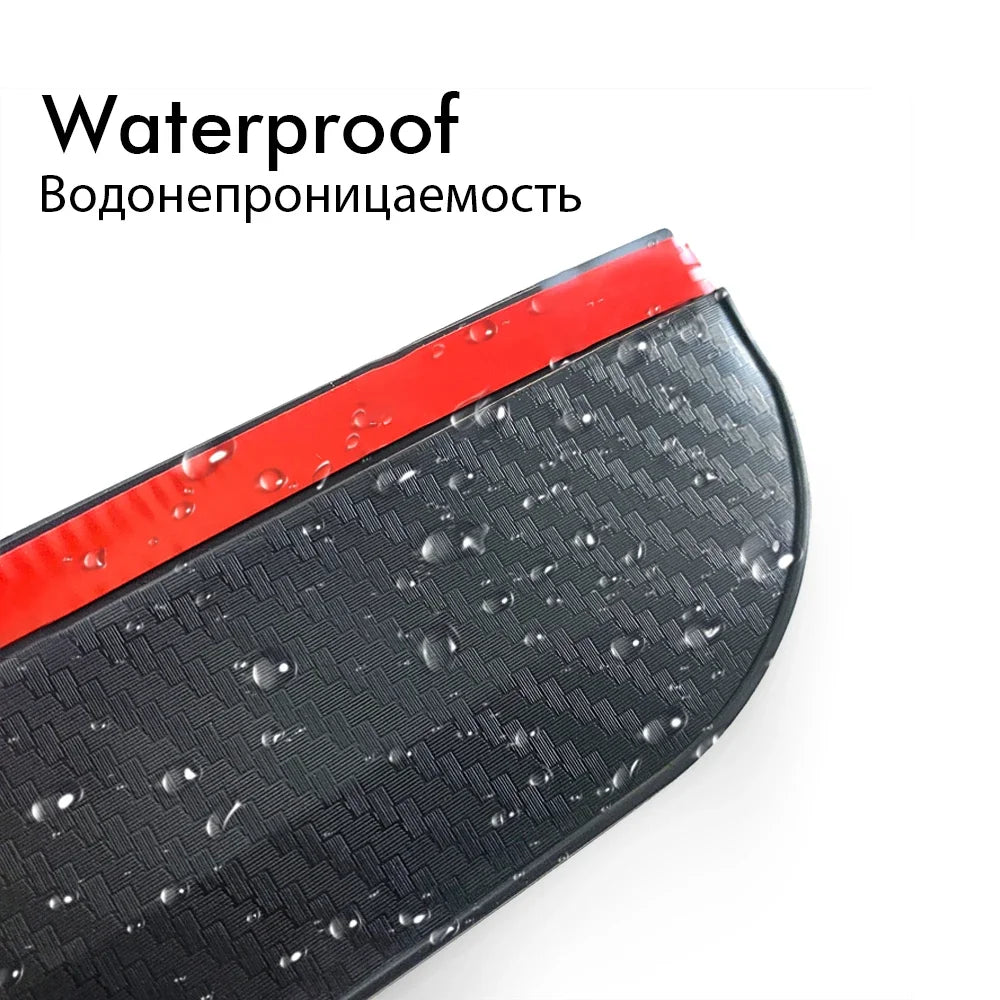 2/4Pcs Carbon Fiber Car Rearview Mirror Rain Shield Eyebrow Flexible Rearview Mirror Rain Shield Protector Eyebrow Rain Cover