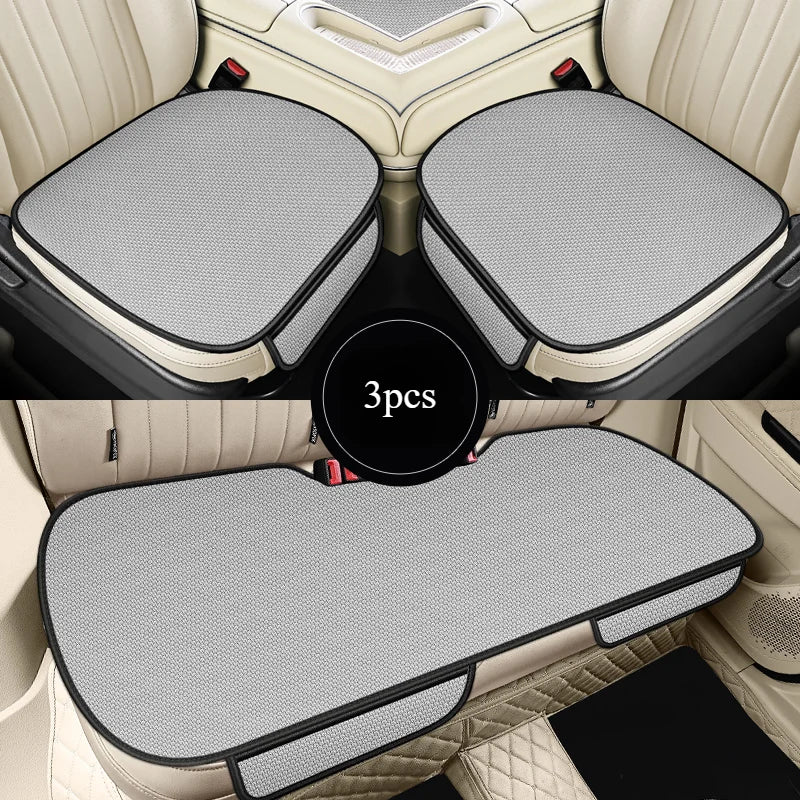 Breathable Ice Silk Car Seat Cushion Non-slip and Wear-resistant  Car Seat Cover, Square / Long / 3-Piece Set Available