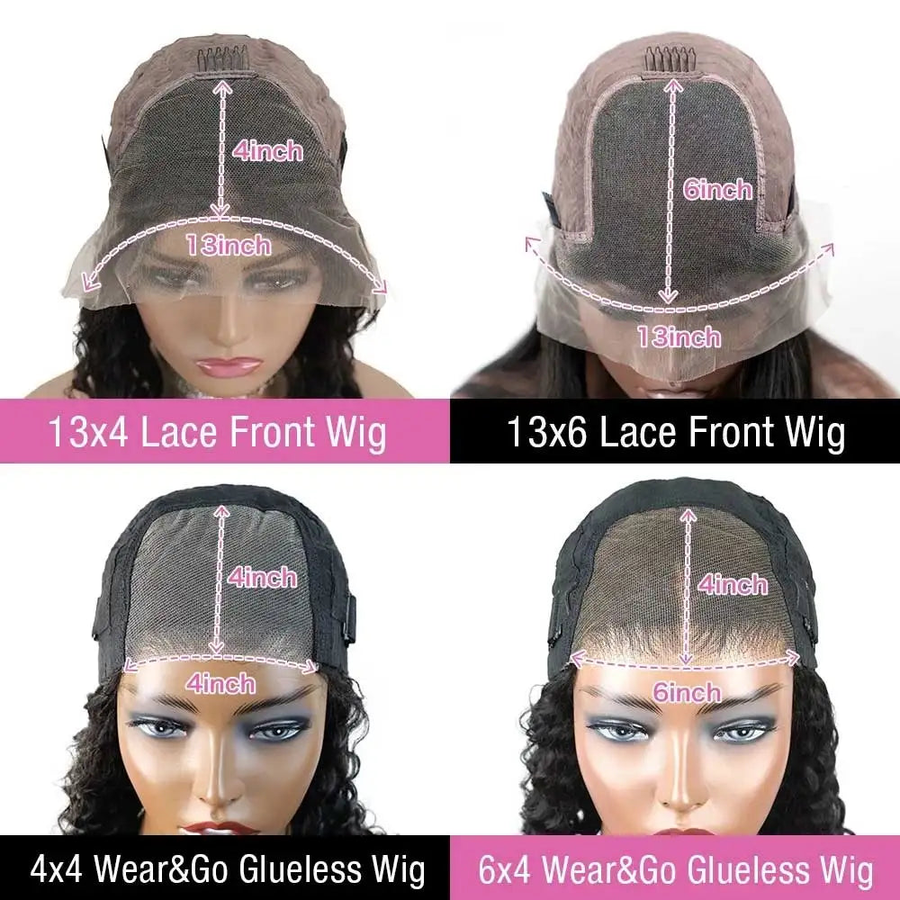 Highlight Curly Wig 13x4 Lace Front Wig Human Hair Wigs Glueless HD Deep Wave Lace Frontal Wig 4/27 Colored Wigs PrePlucked