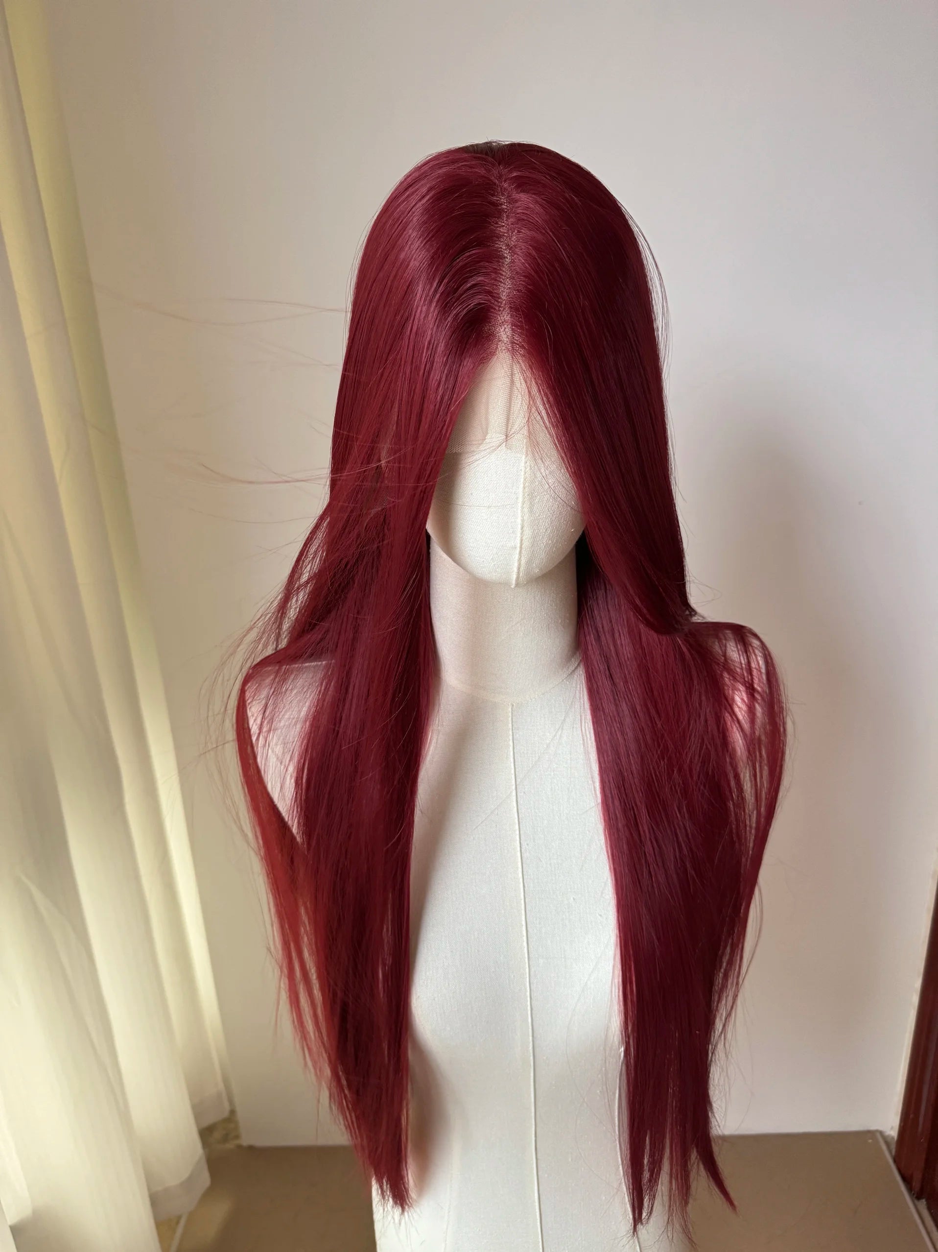 Light Pink Wig for Women 13x4 Lace Front Wig 26inch Long Straight Synthetic Wigs Soft Natural Heat-resistant Fiber Cosplay Wig