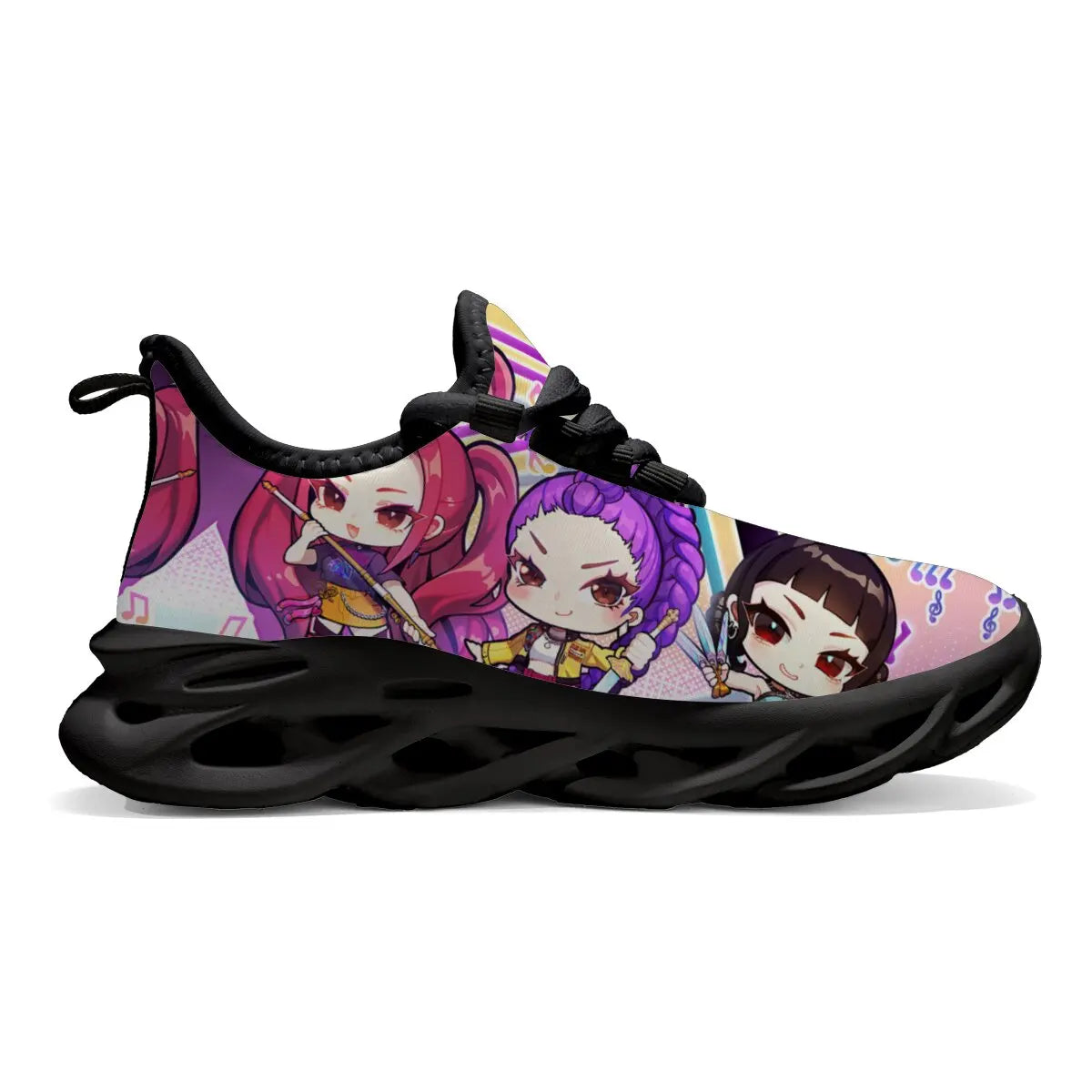 Children's Casual Shoes Cartoon Girls Music Notes Print Casual Sports Sneakers Casual Running Shoes for Men Women Larges