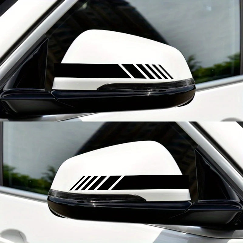 "Classic JDM Reflective Stripes Vinyl Decal Kit - 4pcs Self-Adhesive Car Body Stickers, Waterproof & Universal Fit"