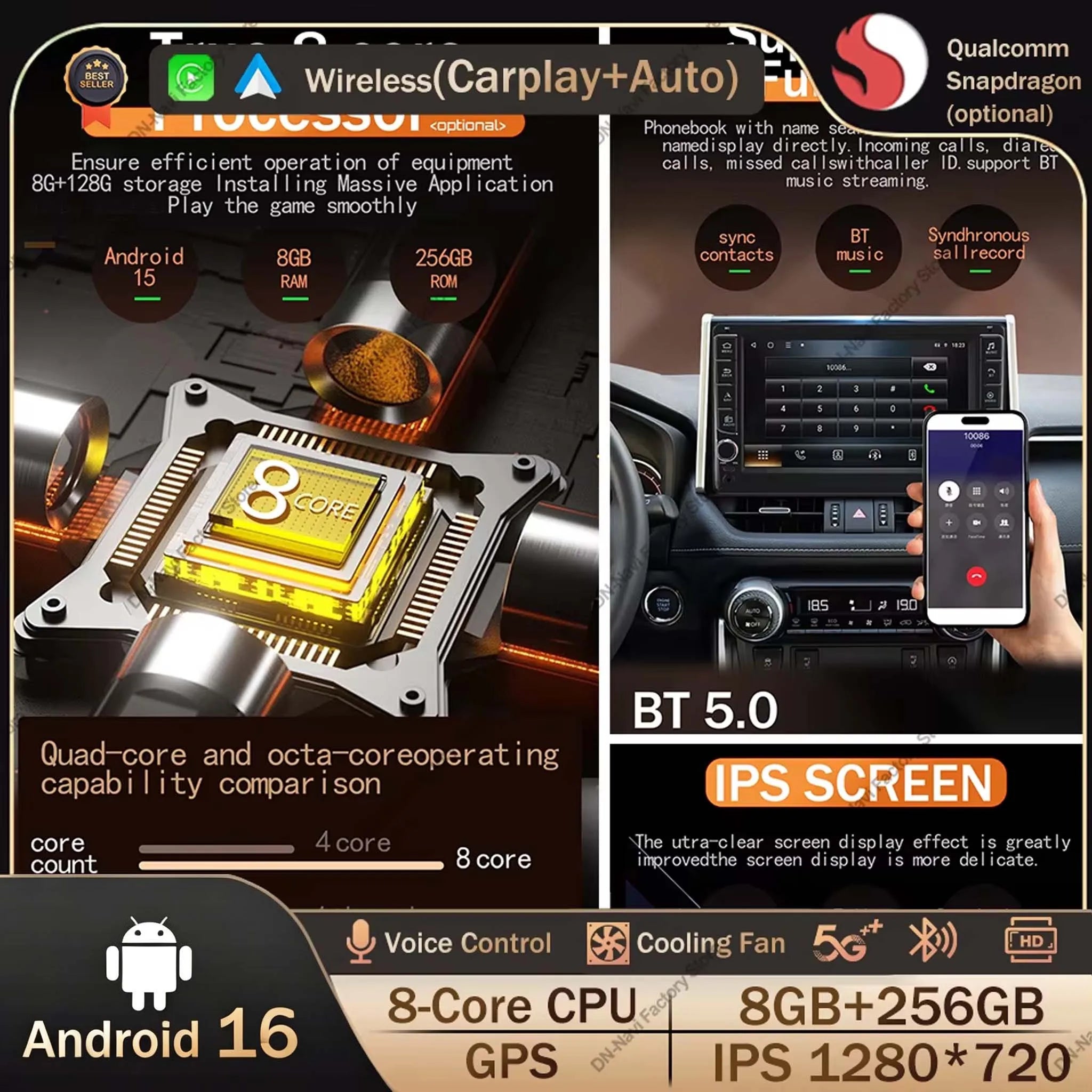 Android 16  For Kia RlO 2 2005 - 2011 2 Din Video Player Car Radio Multimedia Stereo Navigation Carplay AUTO Head Unit Audio  GP