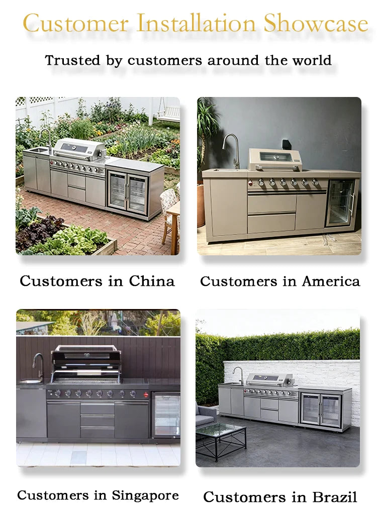 Full Kitchens Offer Complete Outdoor Kitchens, Durable Cabinets Set with Kitchen Islands & Carts, Ensemble Casserole De Cuisine