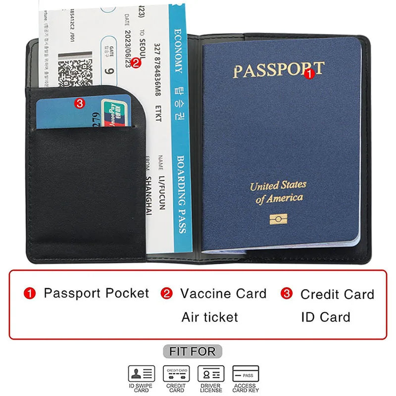 Lover The World Map Passport Cover Hot Stamping Simple Plane Women Men Travel Passport  Case Holder Fashion Wedding Gift