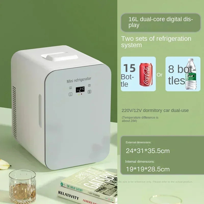 220V Mini Refrigerator Small Household Dormitory Car Mounted Refrigerator Mini Student Refrigeration Single Person Small  AG