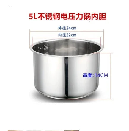 Pressure cooker 2L 3l4L 5L 6L inner pot rice liner 304 stainless steel non-stick cookware kitchen accessories utensils