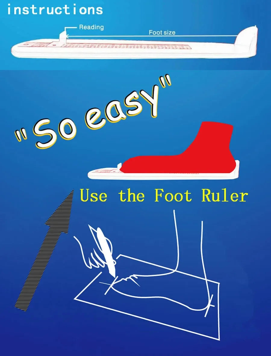 Family Foot Measuring Ruler, US Standard Shoe Sizing Device, Universal Feet Size Measurer for Infants, Kids, Men, Women & All Ad