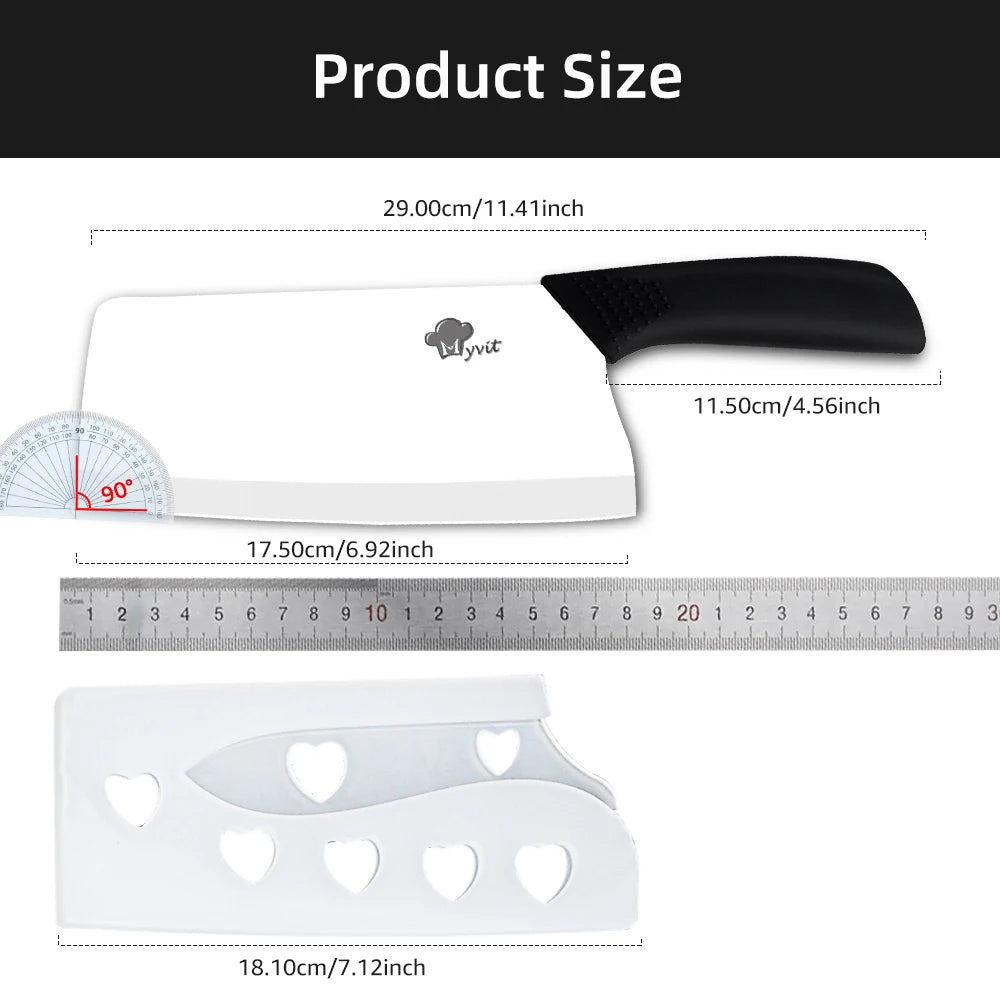 7 inch Ceramic Kitchen Knives Chef Knife White Zirconia Blade Kitchen Knives with Kitchen Tool