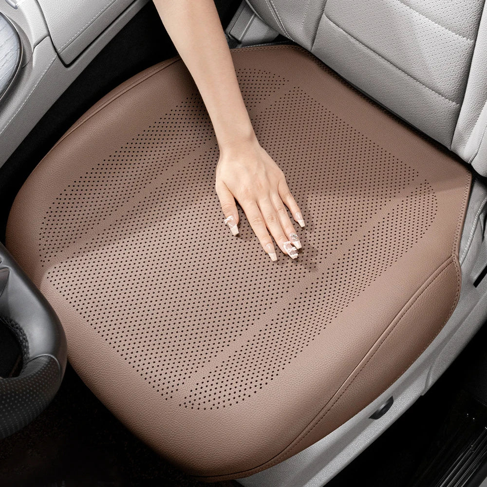 New Car Seat Cushion Leather Thin Breathable Hole Summer Car Interior Seat Cover Four Seasons Universal Automotive Parts