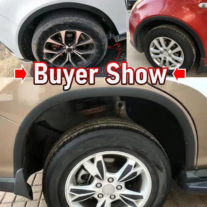 Car Fender Flares Wheel Arch Guard Trim Moulding Strip Eyebrow Lip Anti Scratch Mudflaps Universal Rubber Seal Protector Styling