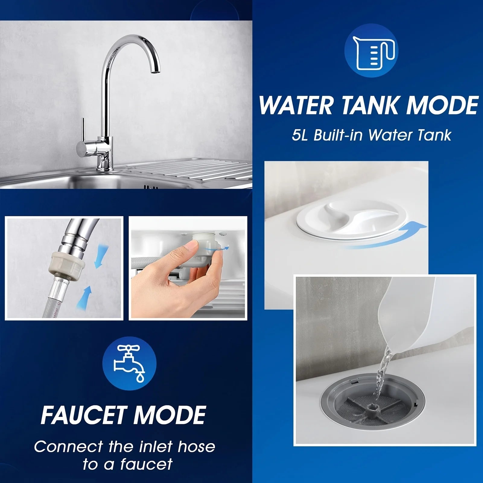 Small Dishwasher Fully Integrated Countertop Table Top Smart Portable Dishwahser Kitchen Mini Dishwasher Machine for Home DS01