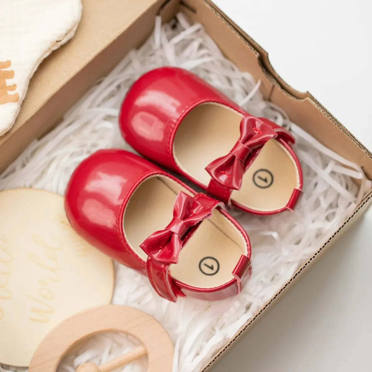 Meckior Baby Girls Shoes Bowknot Princess Dress Shoes PU Anti-slip Soft Sole Infant First Walkers Newborn Crib Baby Shoes