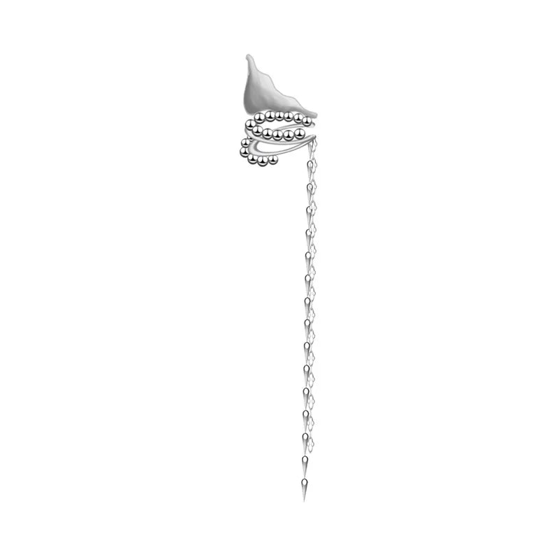 Elf Ear Clip Long Chain Tassel Clips Earrings for Women Geometric Ear Cuff No Piecing Earring Personality Jewelry Accessories