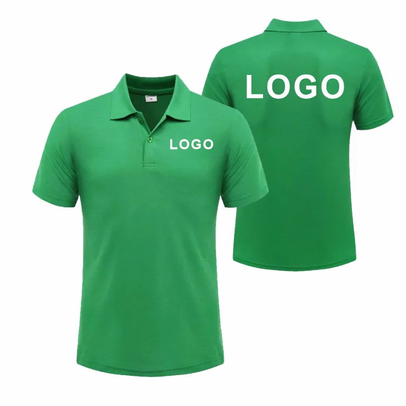 Customized Logo Breathable Polo Shirt Casual Company Group Clothing Lapel Short Sleeve Polo Shirts Work Clothes Print Embroidery
