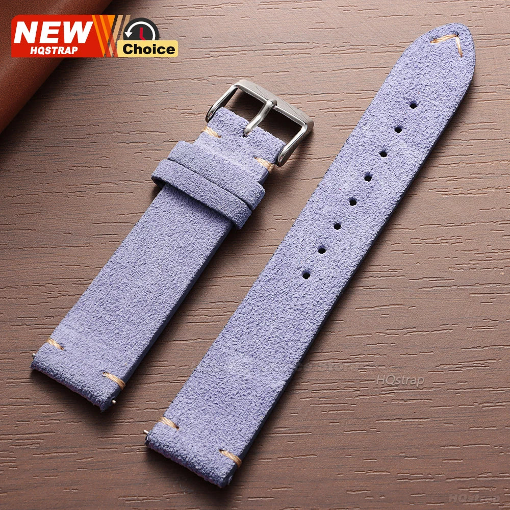 New 14/16/18/19mm 21mm 22mm 20mm Soft Suede Watch Strap for Seiko for Omega Universal Quick Release Bracelet Men Women Wristband