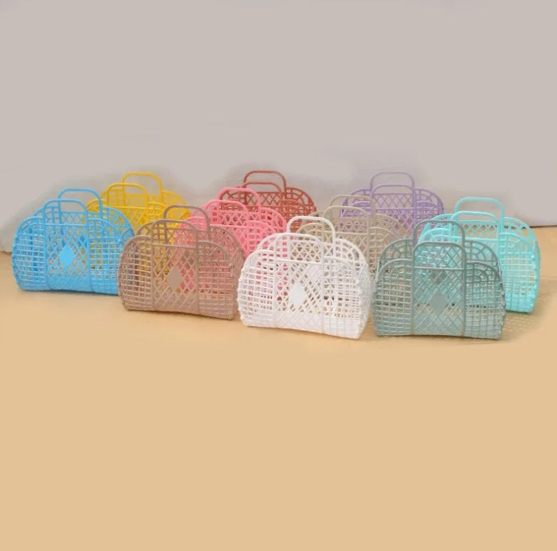 Detachable Shower Plastic Bath Bathroom Hollow Wash Storage Shopping Basket Home Storage Organization