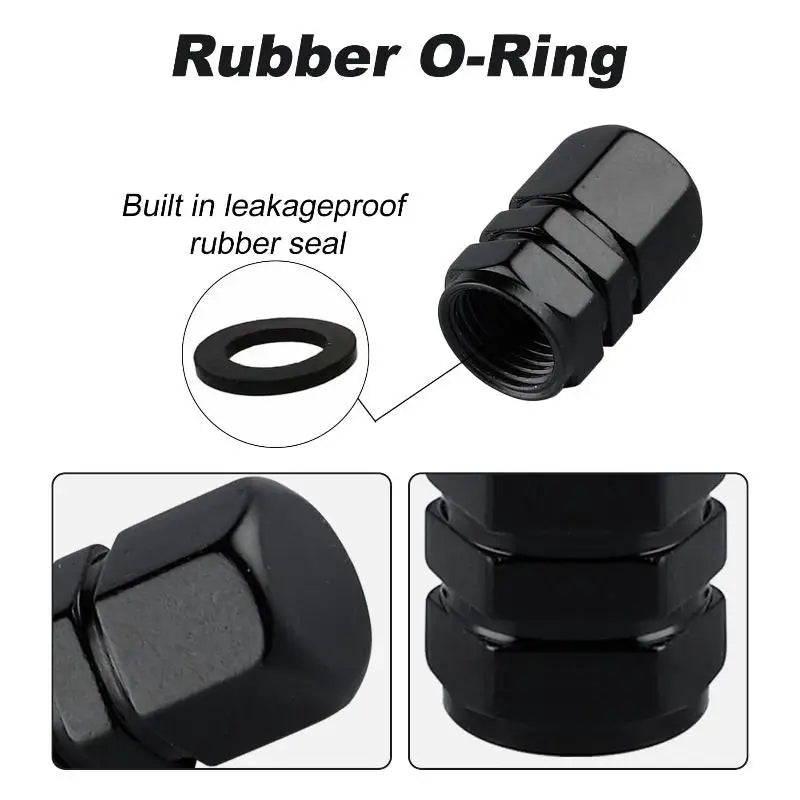 4pcs Aluminum Alloy Car Wheel Tire Valve Caps Tyre Rim Stem Covers Airdust Waterproof For Automobiles Motorcycles Trucks Bikes
