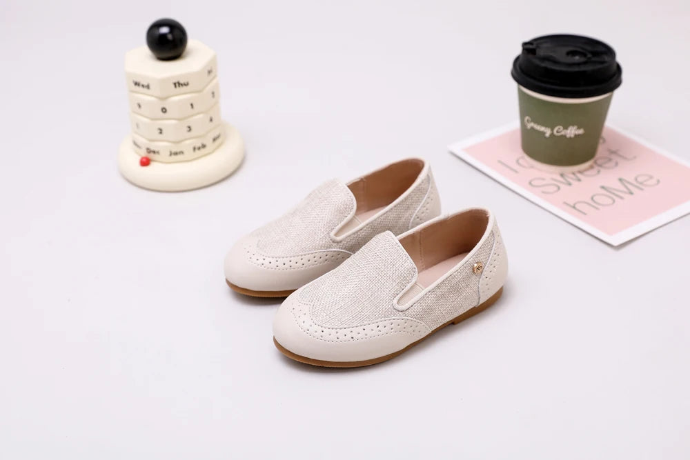 AS Kids Shoes Children Shoes Baby Boys Leather Loafers Toddler Slip On Princess Flats Girls Fashion Oxford Platform Mary Jane