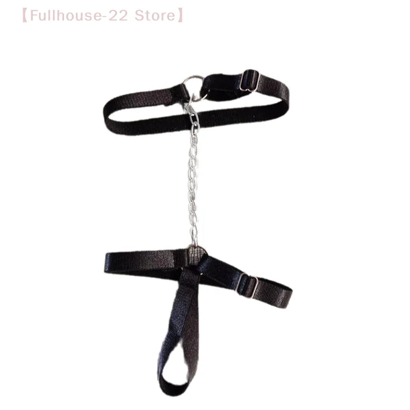 【MAX-22】1Pcs Chain Gothic Black Elastic Band Bandage Anklet Bracelet For Women High Heel Summer Barefoot Sandals Prom Foot Belt