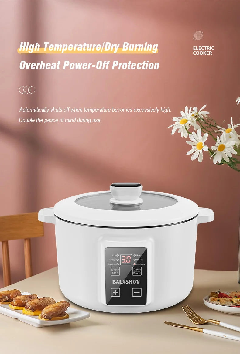 220V Electric Cooker Non-stick Cooking 3.5L Hot Pot Multifunction Electric Cooker Smart Rice Pot For Home Electric Hot Pot