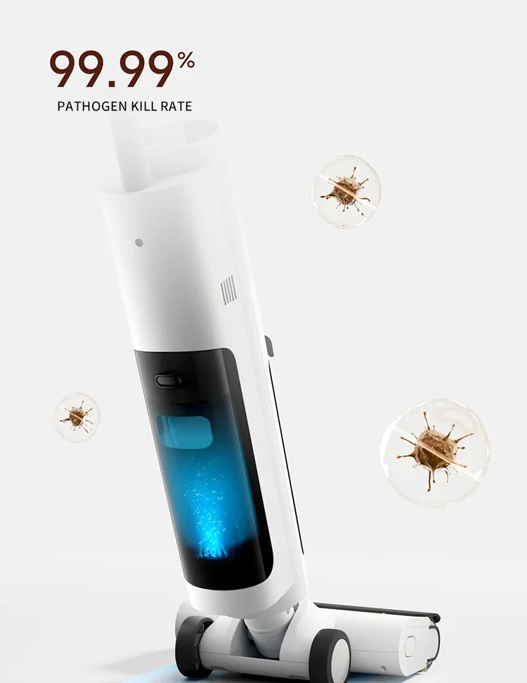 Xiaomi Mijia Cordless Wash Vacuum 2C, Electrolytic Water Sterilization, Anti-Tangle Brush for Pet Hair,Maternal-Infant Certified