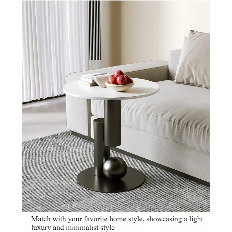 Living room sofa, small coffee table, side cabinet, living room home, light luxury bedside table, balcony, simple and creative
