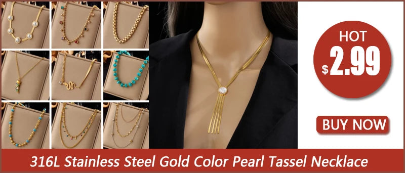 DIEYURO 316L Stainless Steel Minimalist Rectangular Pendant Korean Black Epoxy Women's Gold Necklace Exquisite Long Jewelry Gift