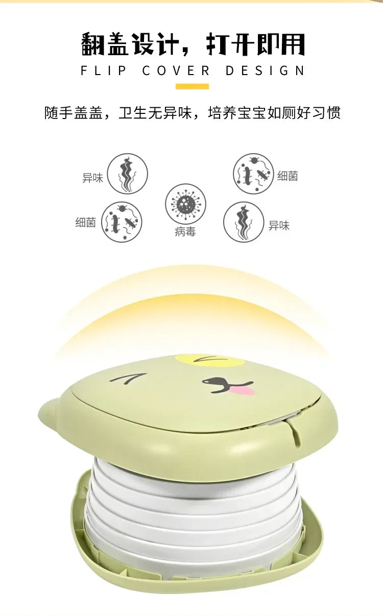 Portable Kid Boy Girl WC Toilet Seat Pot Kids Folding Toilet Baby Travel Toilet Children's Potty Car Sealed Anti-odor Urinal