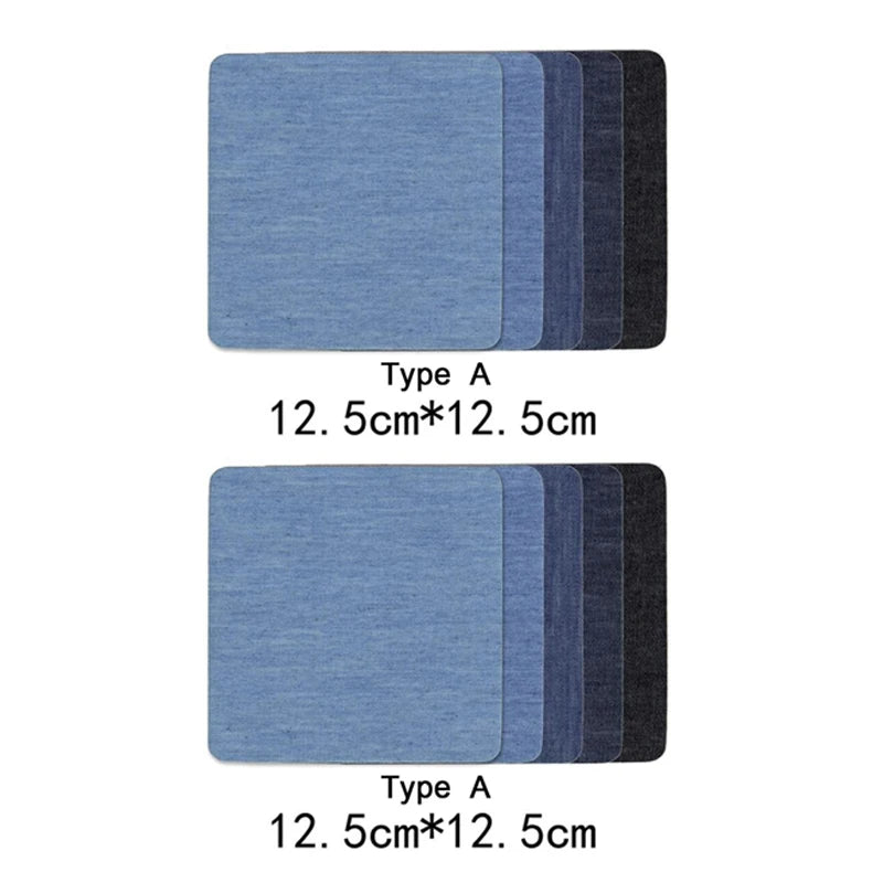 Denim Patches DIY Iron On Denim Elbow Patches Repair Pants For Jean Clothing Pants Badges Apparel Sewing Fabric NEW