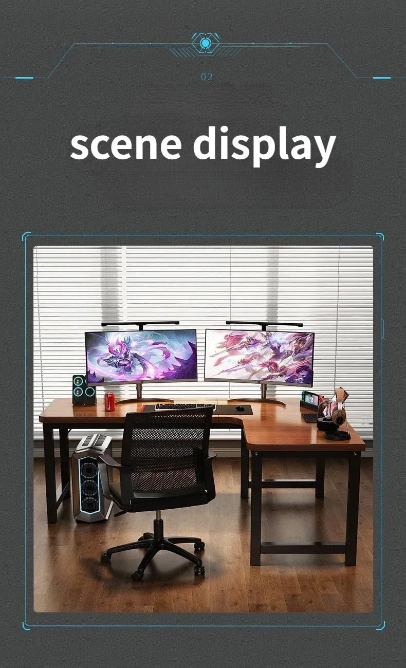 47 in Computer Desk with Drawer, Storage Cabinet Shelve, L Shape Home Office Reversible Study Table, Wood Executive Writing Desk