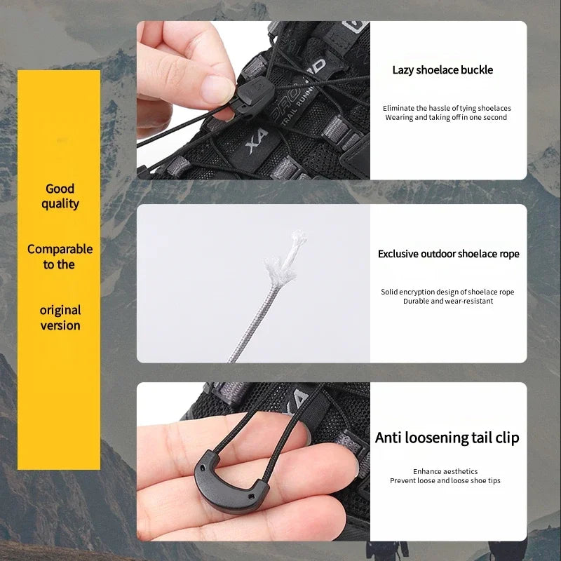 Fashion No Tie Shoelaces Outdoor Running Sneakers Laces Round Tennis Shoe Laces Without Ties Adult Kids Shoelace Shoes Accesorie