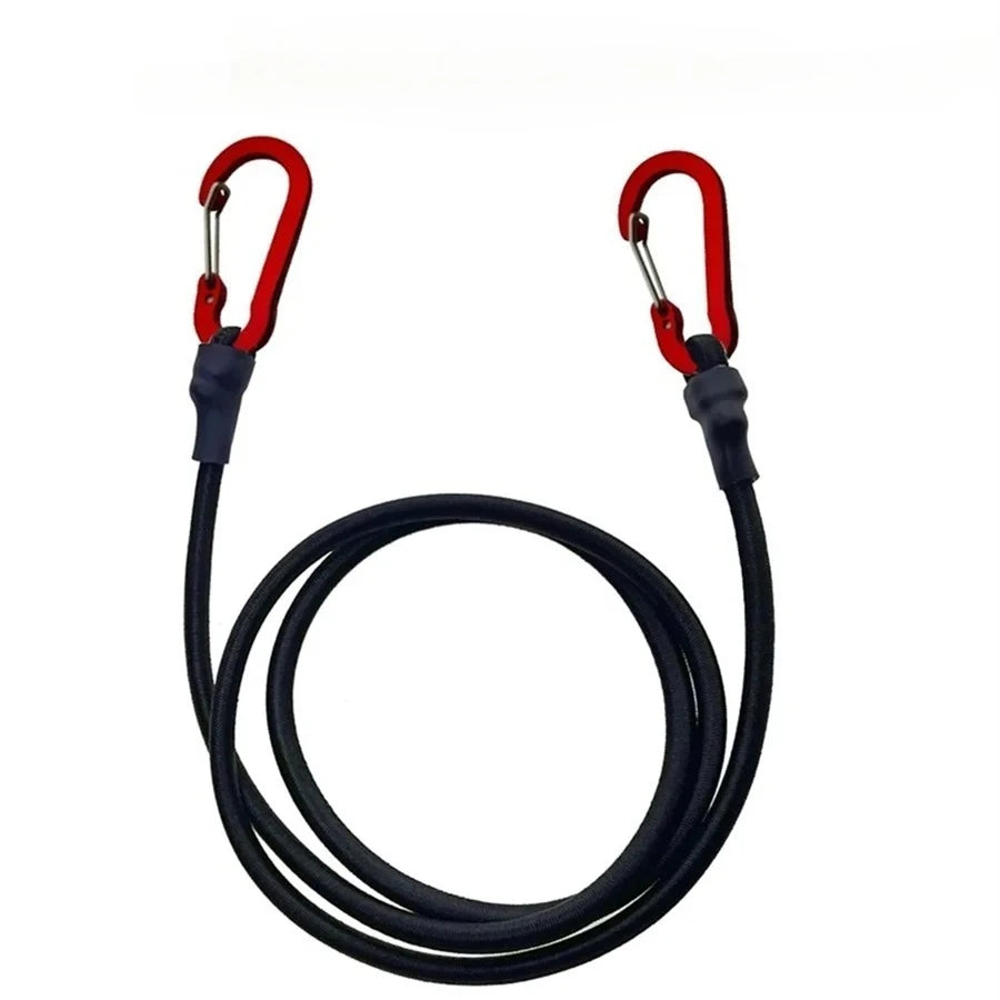 30-210cm 8mm Packing Ropes Outdoor Elastic Bungee Cords with Red Hooks Stretch Lightweight for Bikes Car Luggage Roof Rack Strap