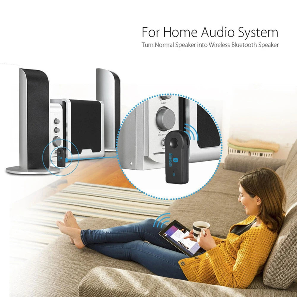 Portable Wireless Bluetooth-compatible Receiver 3.5mm Phone AUX Audio MP3 Car Stereo Music Receiver Adapter