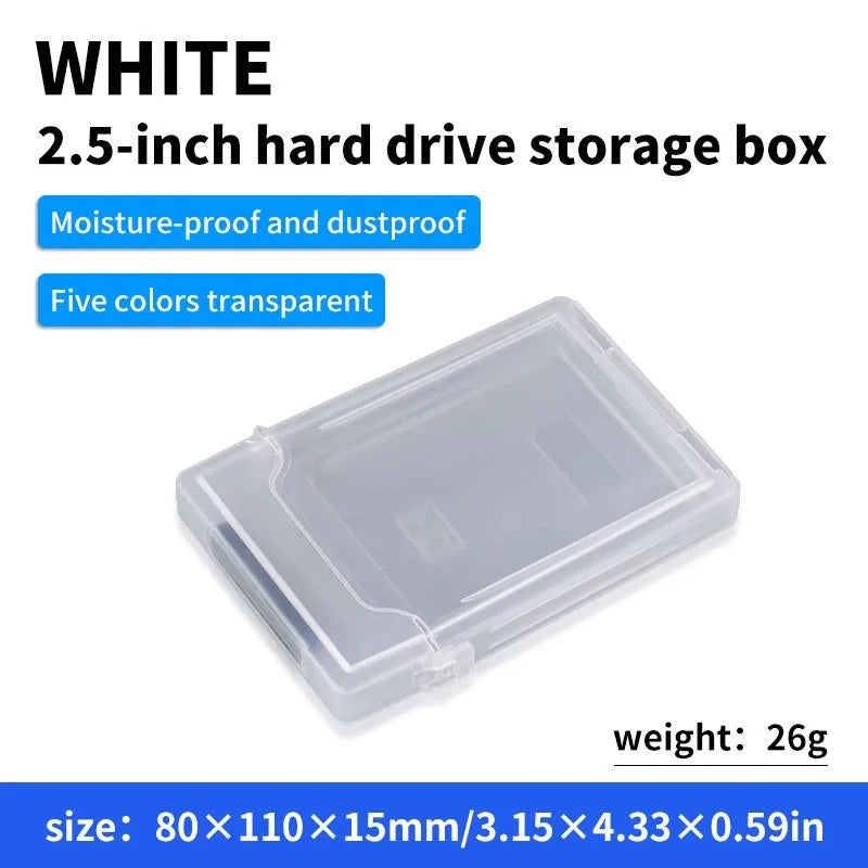 2.5Inch Hard Drive Storage Box,Suitable for IDE/SATA Solid State Drives/Mechanical Drives Protection,Dustproof Scratch-Resistant