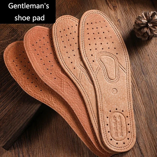 Leather Insoles for Men and Women Breathable Suitable for Summer Absorb Sweat Comfortable Thick Cowhide Sports Shoes