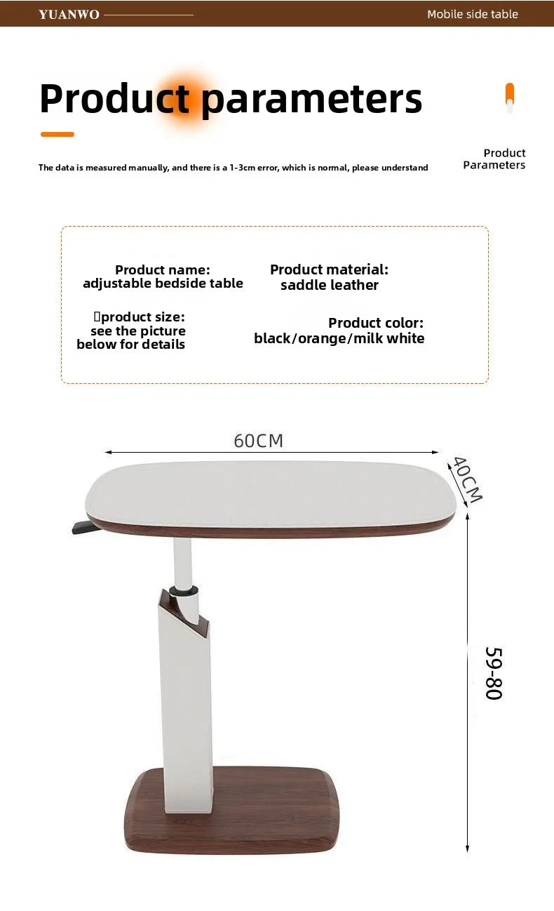 Lifting Bedside Table Movable Sofa Coffee Table Mobile Corner Jihu Rotating Living Room Computer Table Mini Small Side Table