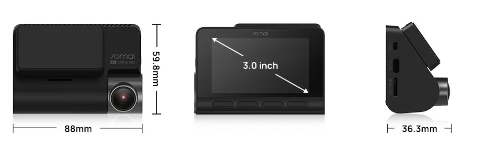 70mai 4K Dash Cam A810 Front Rear Set Suppor 4G Module LTE UP04 Remote Control GPS ADAS Car DVR 70mai A810 Car DVR