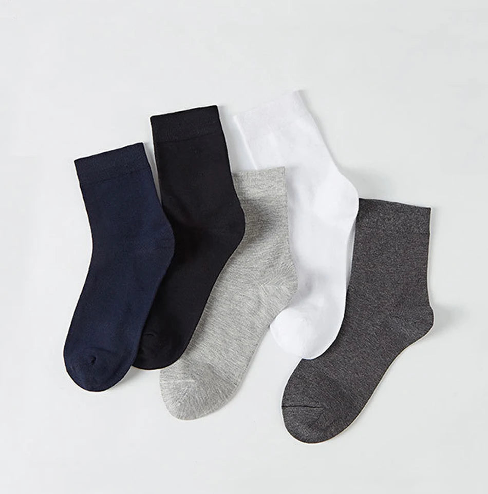 10 Pairs Men's Cotton Socks New Style Black Business Men Socks Soft Breathable Summer Winter for Male Socks Plus Size 38-47